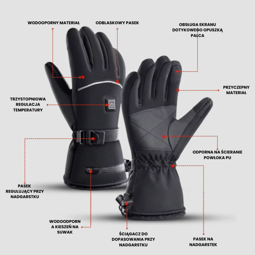 Termo rękawiczki - 3 tryby grzania