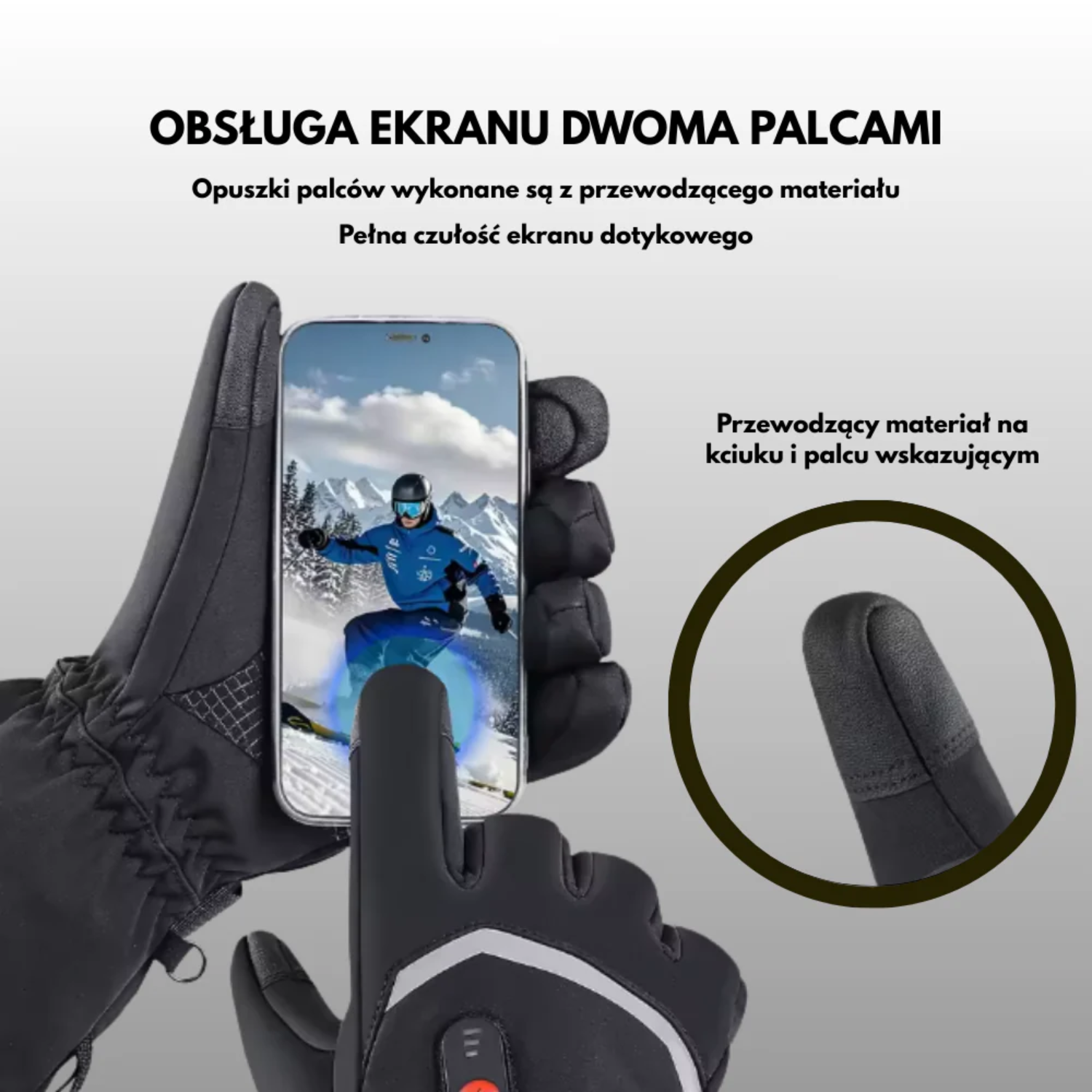 Termo rękawiczki - 3 tryby grzania